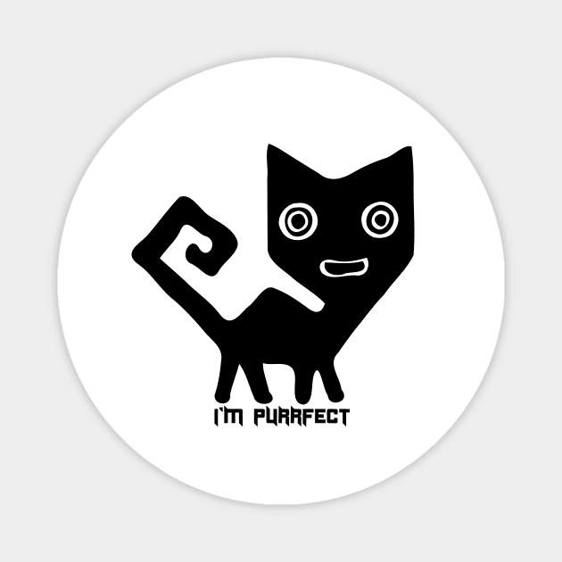 I'm Purrfect Weird Cat Magnet by jotoik87